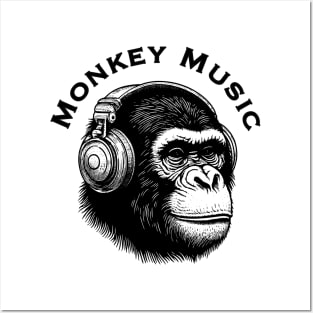 Monkey music Posters and Art